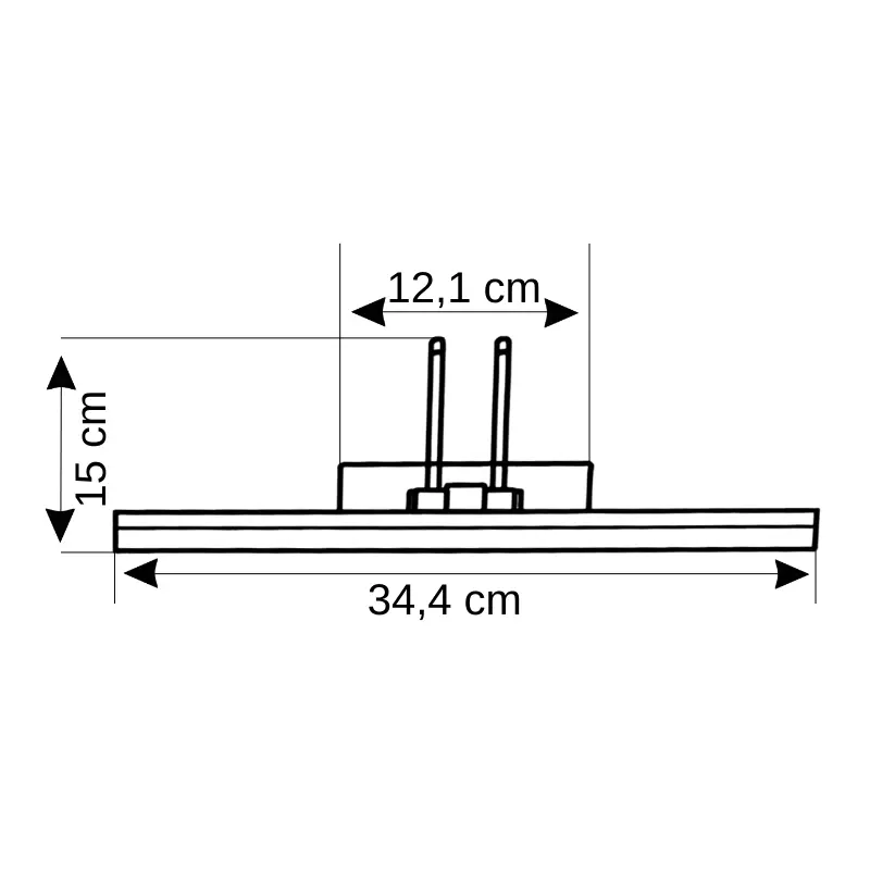 Vorsi 7W Ledli Eskitme Kasa Flüt Aplik 35cm 3000K (Günışığı)