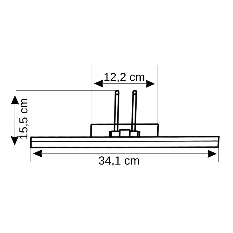 Vorsi 7W Ledli Krom Kasa Flüt Aplik 35cm 6000K (Beyaz)