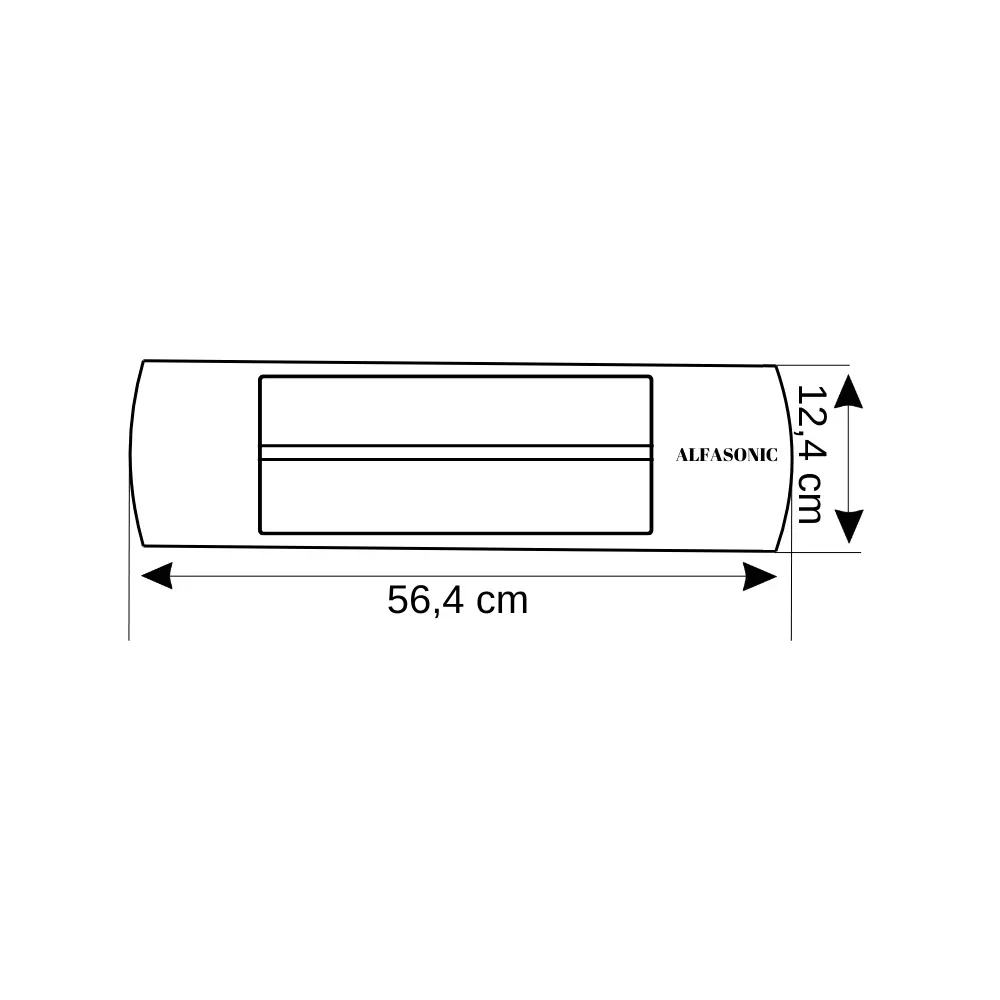 Alfasonic 2000W Infrared Kumandalı Dış Mekan Isıtıcı