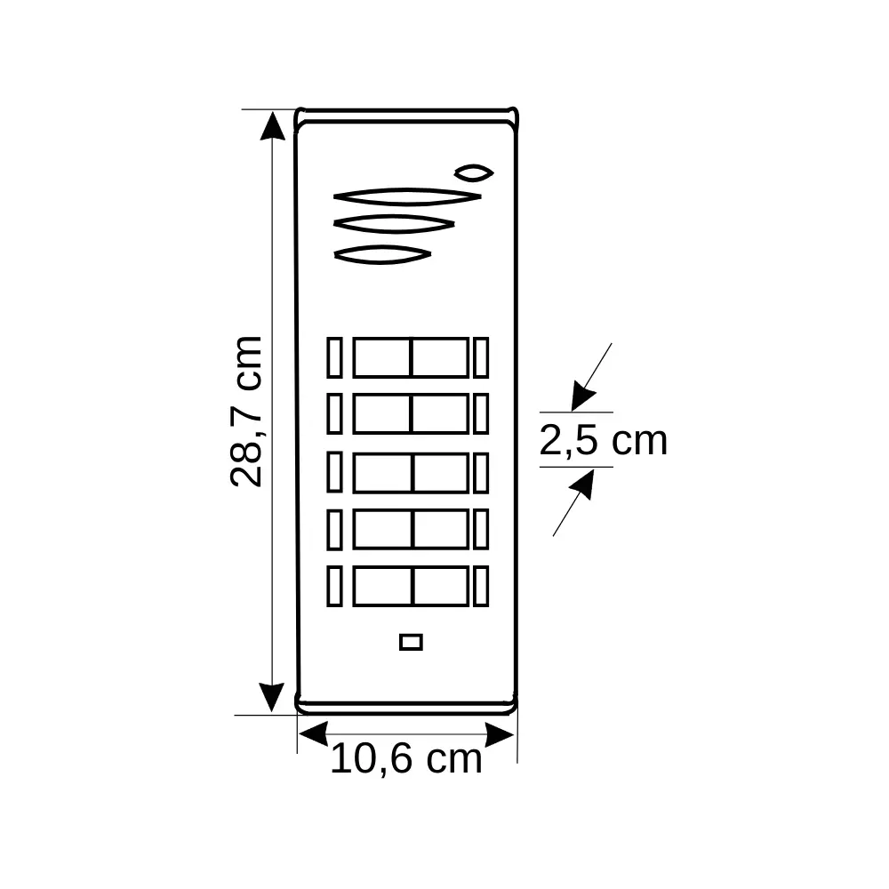 Audio Basic Çift Butonlu 10'lu Zil Paneli 004849