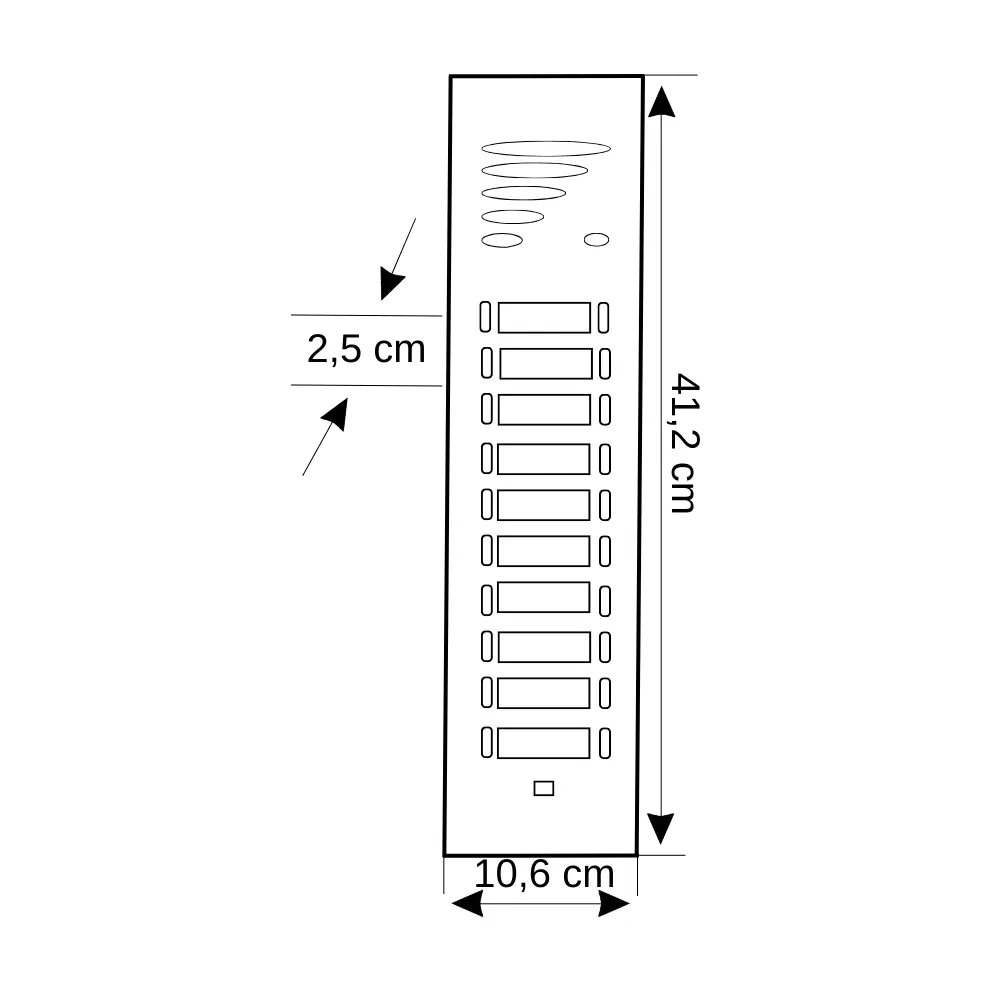 Audio Basic Çift Butonlu 20'li Zil Paneli 004849