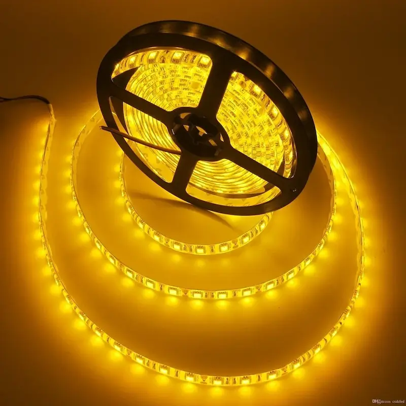 Cata 10 Çipli İç Mekan Silikonsuz Şerit Led-5m (Amber) CT-4485