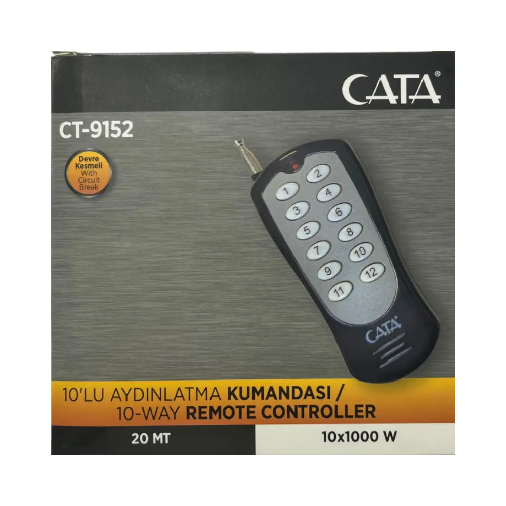 Cata 10 Kanal RF Avize Aydınlatma Kumandası CT-9152