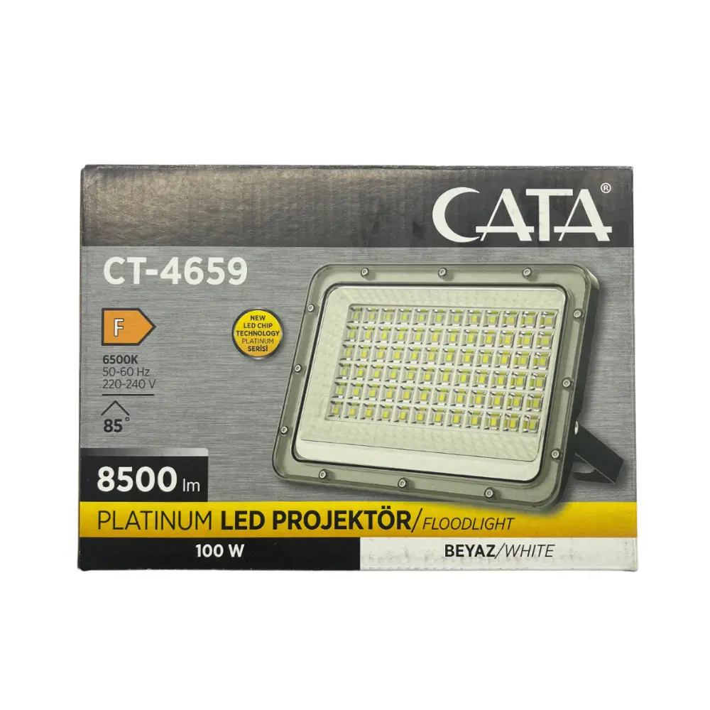 Cata 100W Platinium Led Projektör 6500K (Beyaz) CT-4659