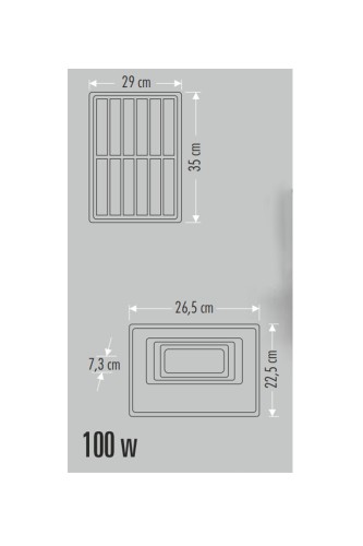 Cata 100W Solar Led Projektör 6500K (Beyaz) CT-4648