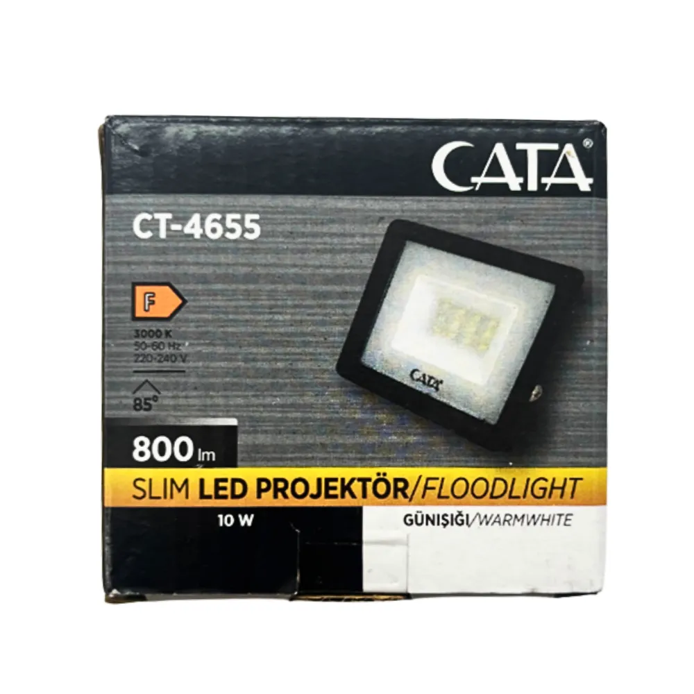 Cata 10W Slim Led Projektör 3000K (Günışığı) CT-4655G