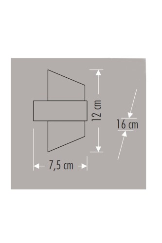 Cata 12W Gozo Led Bahçe Aplik Günışığı (3200K) CT-7044