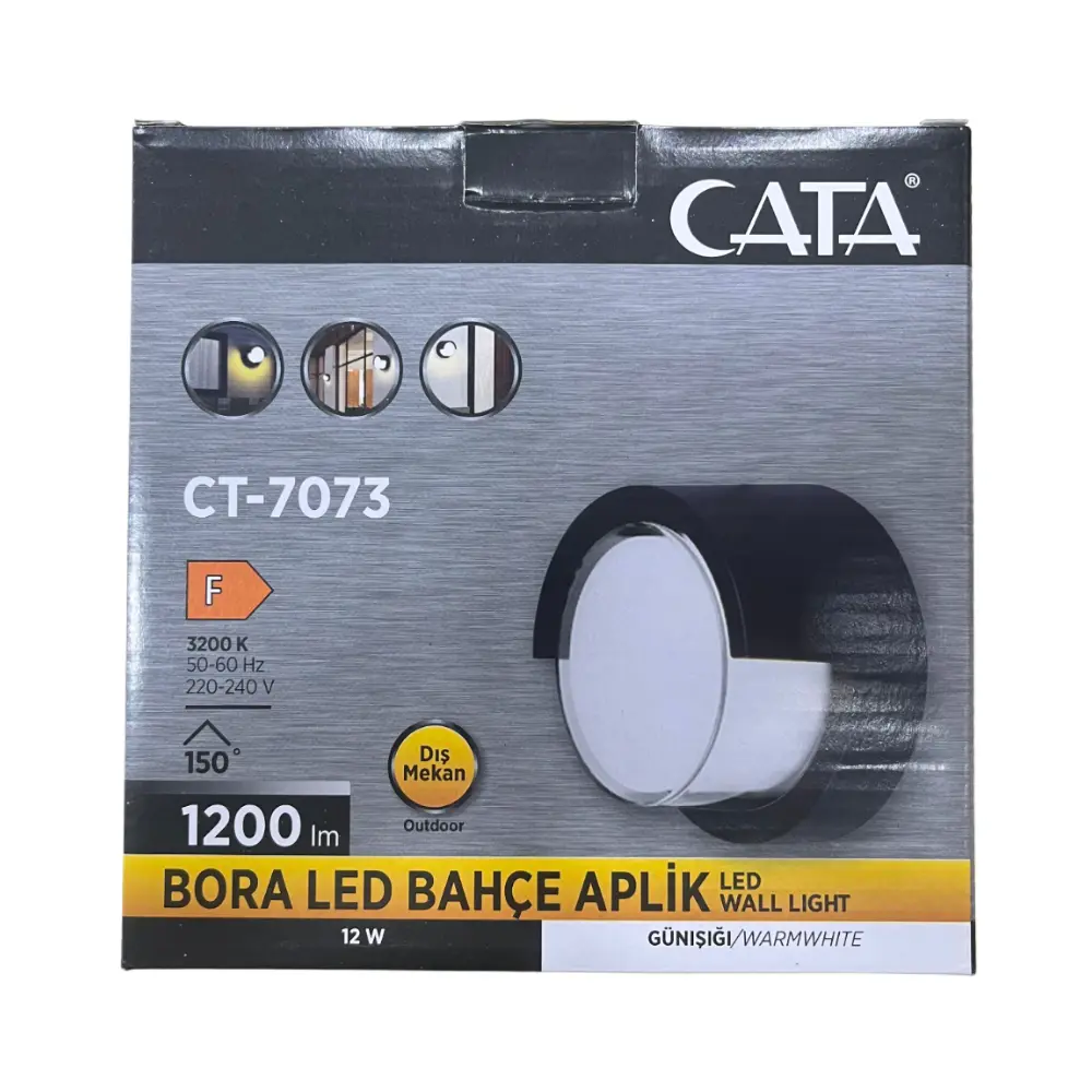 Cata 15W Bora Led Bahçe Aplik Günışığı (3200K) CT-7073