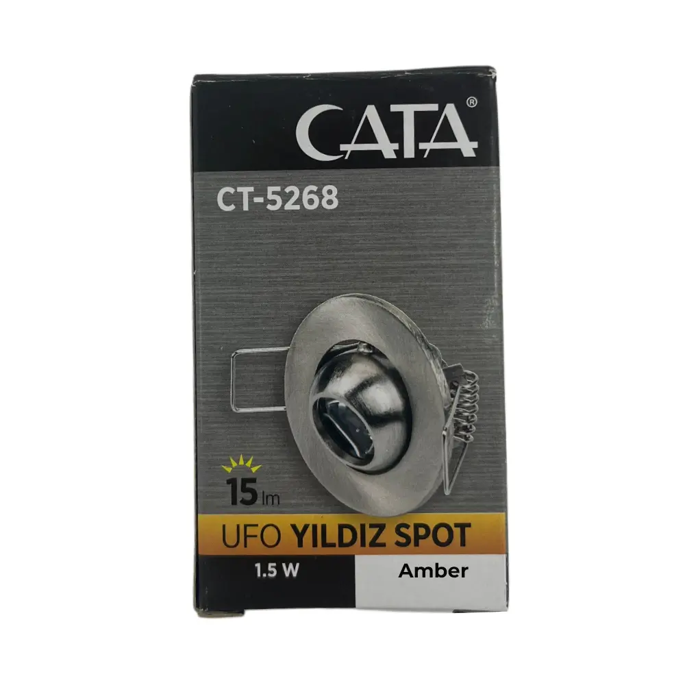 Cata 1,5W Mandagözü Satin Kasa Yıldız Led Spot (Amber) CT-5268A