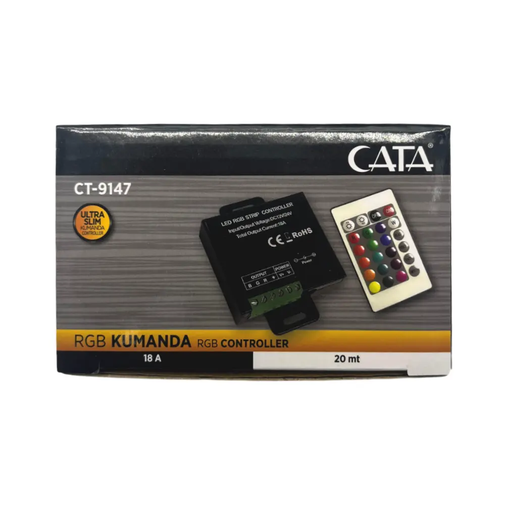 Cata 18A RGB Şerit Led Kumanda ve Kontrol Modülatörü CT-9147