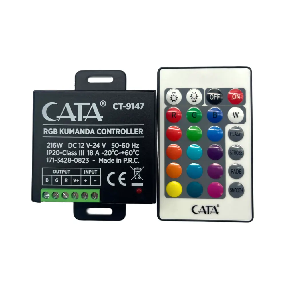 Cata 18A RGB Şerit Led Kumanda ve Kontrol Modülatörü CT-9147