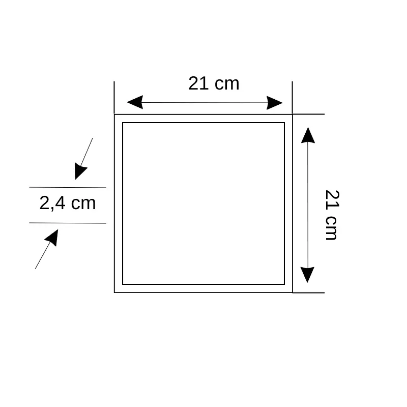 Cata 18W Sıvaüstü Kare Panel Led Armatür 6500K (Beyaz) CT-5234B