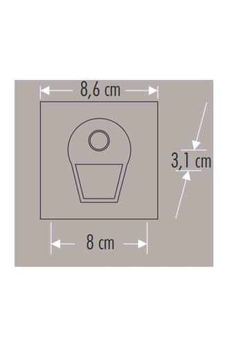 Cata 1W Sensörlü Füme Koridor Armatürü Günışığı (3000K) CT-5170F