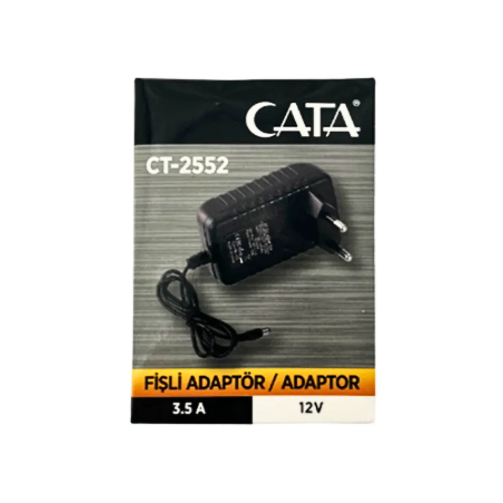 Cata 25W 12V/2A Priz Tipi Plastik Kasa Adaptör CT-2551