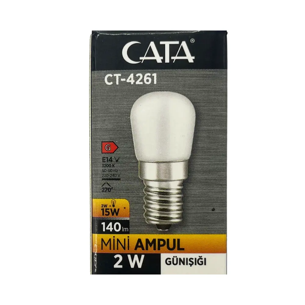 Cata 2W Led Buzdolabı Ampulü E14 Duy 3000K (Günışığı) CT-4261G