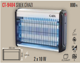 Cata 2x10 Sinek Armatürü CT-9404