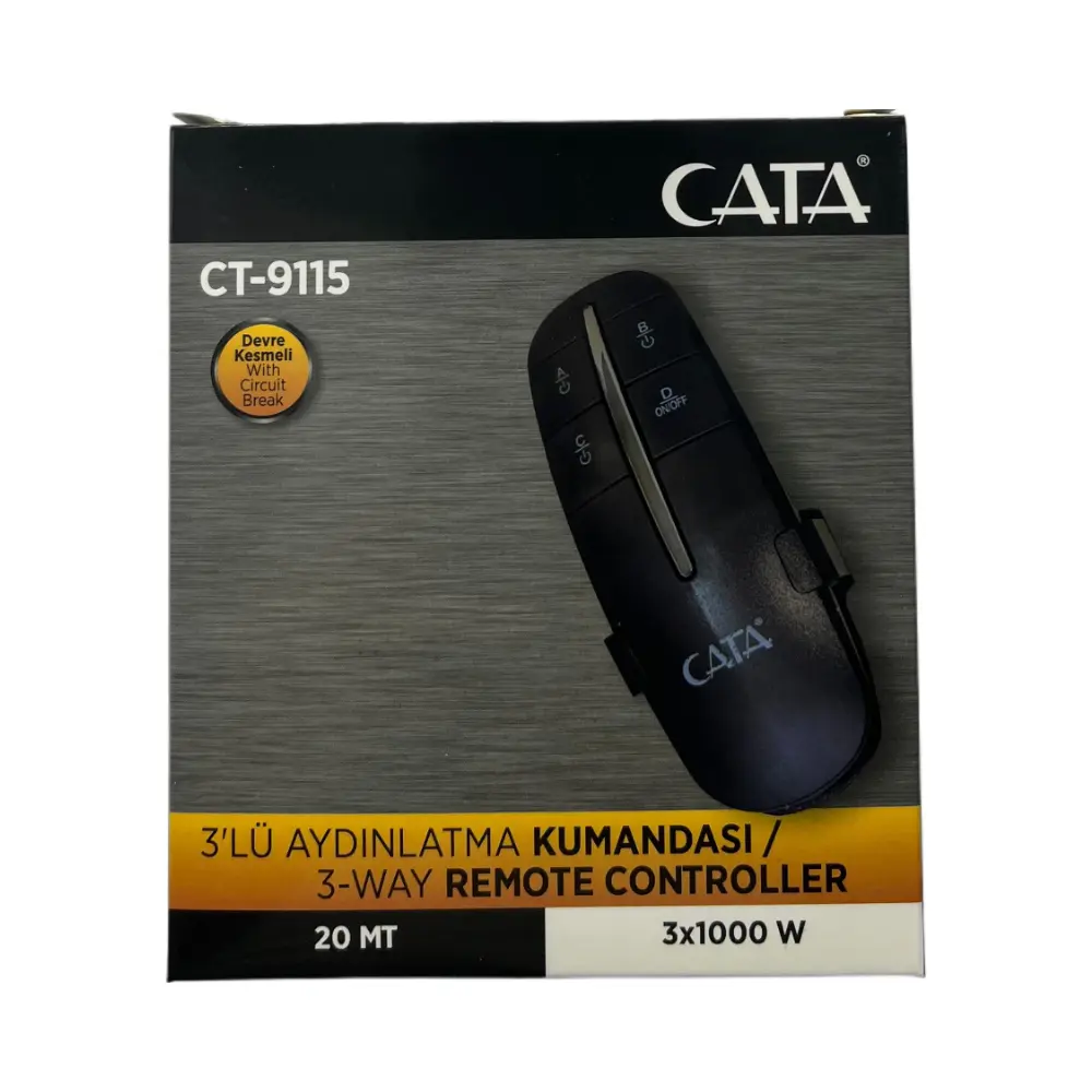 Cata 3 Kanal RF Uzaktan Kontrol Avize Aydınlatma Kumandası CT-9115