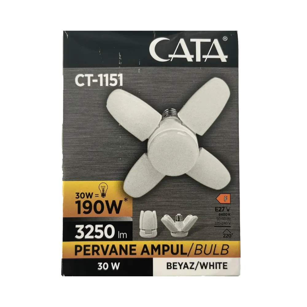 Cata 30W Led Pervane Ampul E27 Duy 6500K (Beyaz) CT-1151 - 4