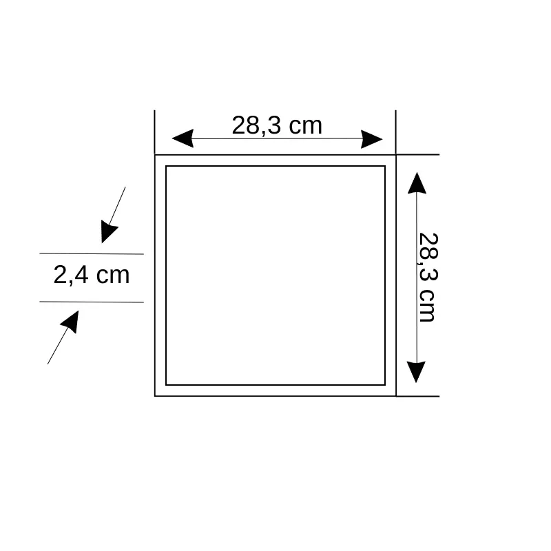 Cata 30W Sıvaüstü Kare Panel Led Armatür 3000K (Günışığı) CT-5274G