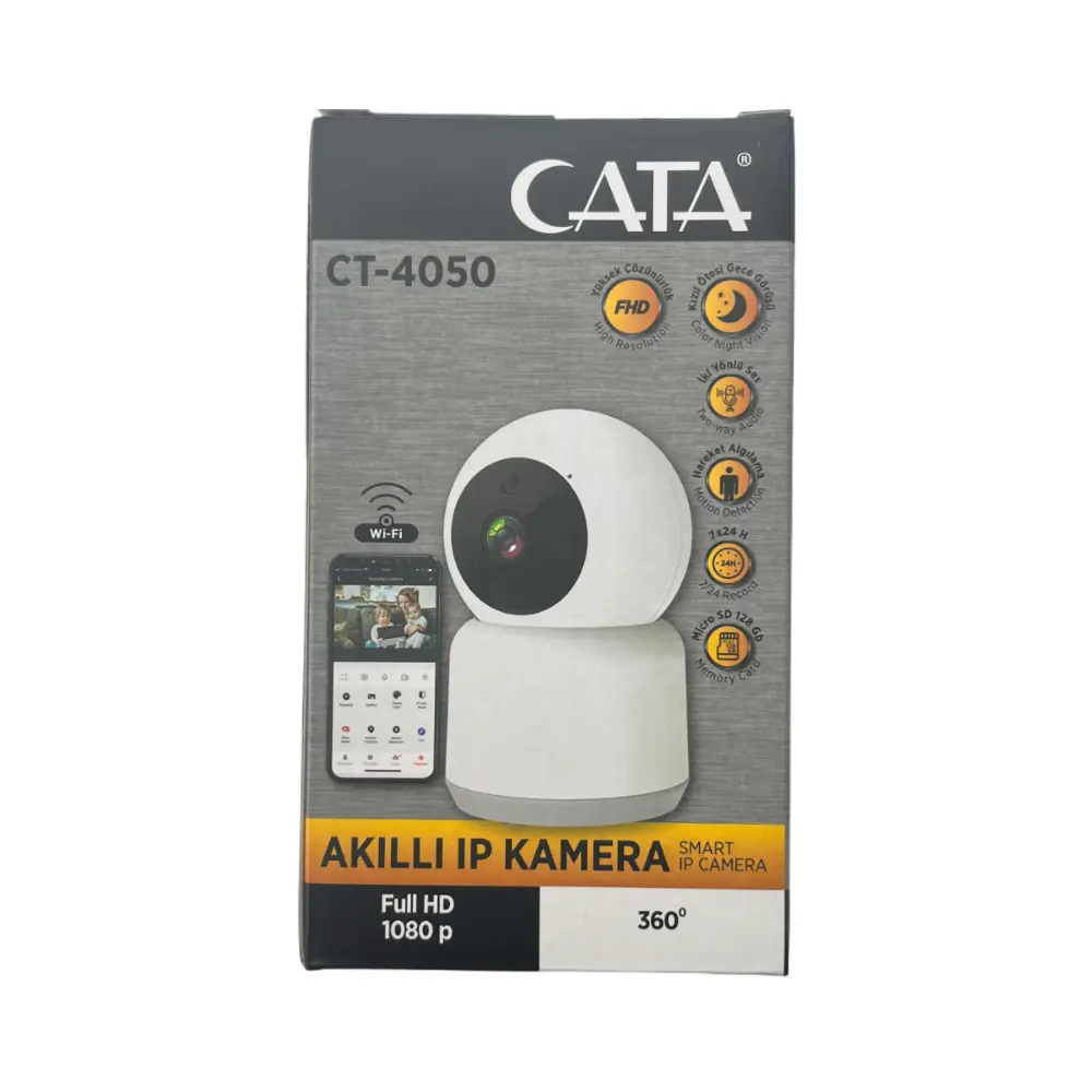 Cata 360 Derece Dönen Ip Akıllı Kamera CT-4050