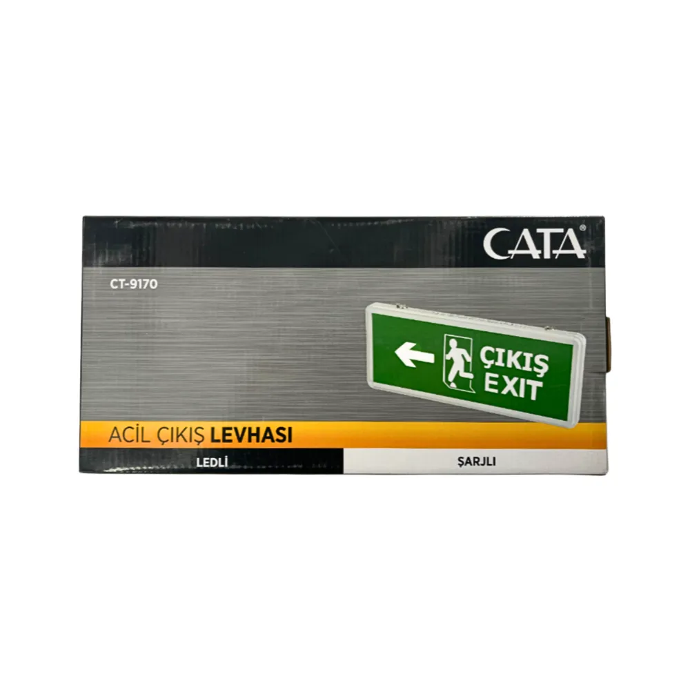 Cata 3W Acil Çıkış Exit Armatürü 3 Saat Şarjlı CT-9170