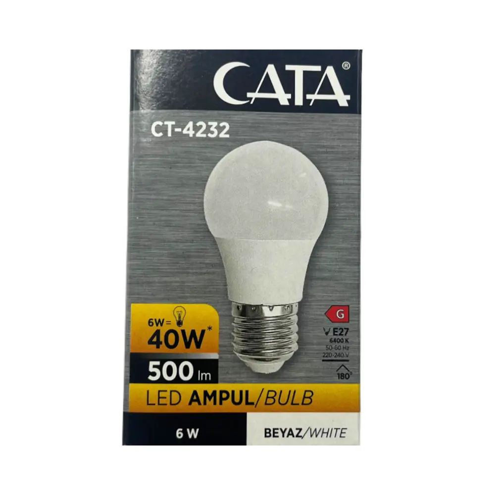 Cata 6W Led Ampul E27 Duy 6500K (Beyaz) CT-4232B