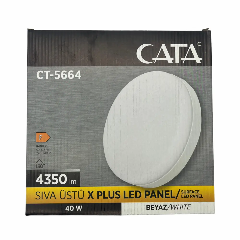 Cata 40W X-Plus Sıva Üstü Led Armatür 6400K (Beyaz) CT-5664