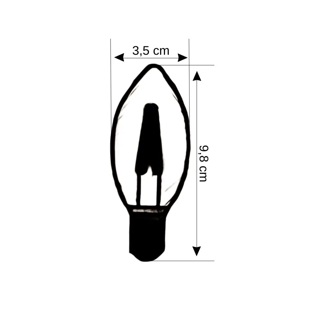 Cata 4W Buji Rustik Led Ampul E-14 Duy (Amber) CT-4280