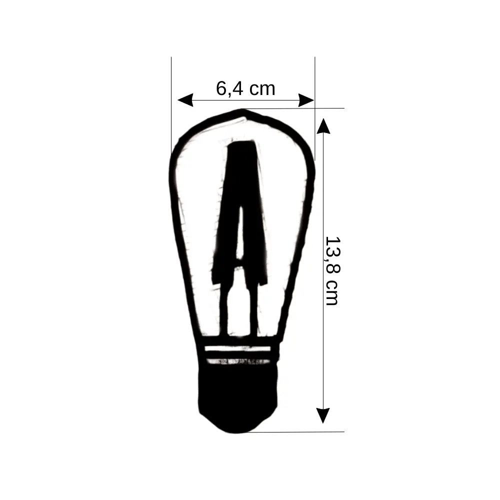 Cata 4W ST64 Rustik Flament Led Ampul E-27 Duy (Amber) CT-4350