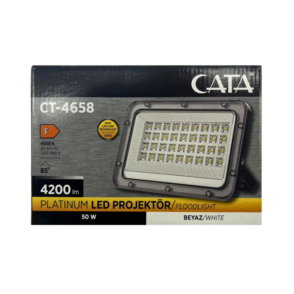 Cata 50W Platinium Led Projektör 6500K (Beyaz) CT-4658