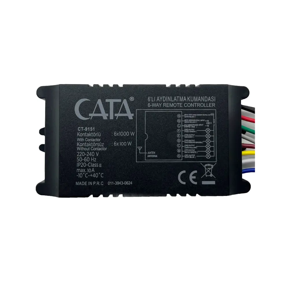 Cata 6 Kanal RF Avize Aydınlatma Kumandası CT-9151