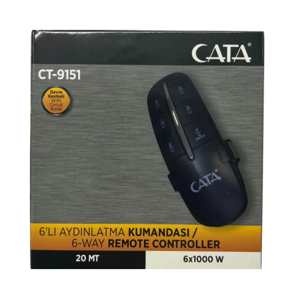 Cata 6 Kanal RF Avize Aydınlatma Kumandası CT-9151