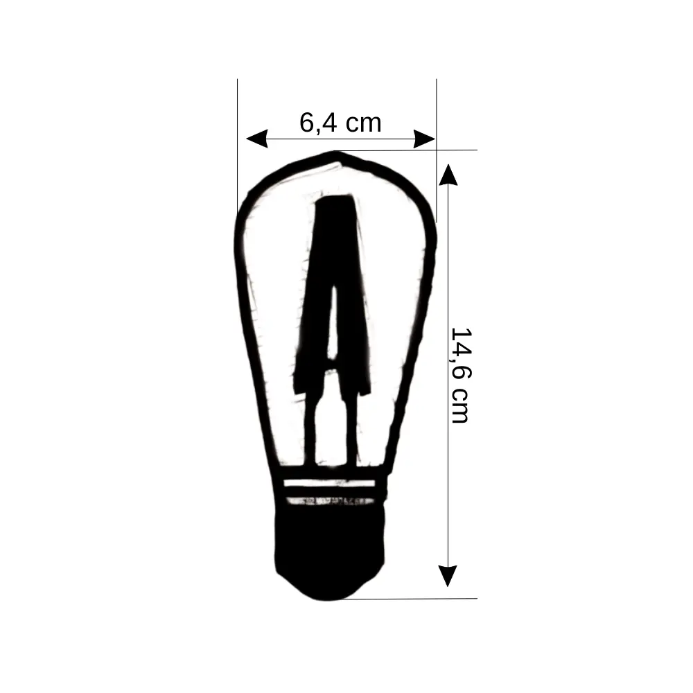 Cata 6W ST64 Rustik Flament Led Ampul E-27 Duy (Amber) CT-4284