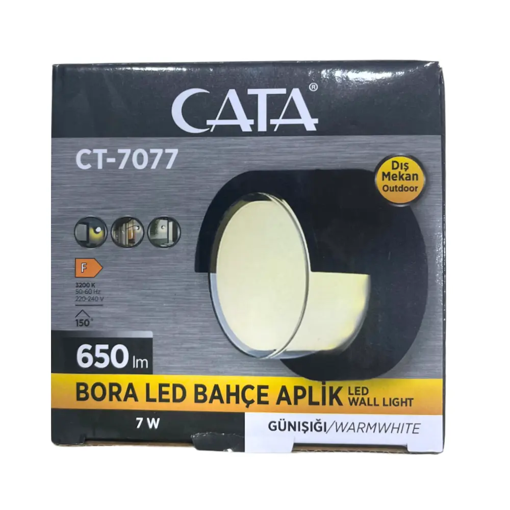 Cata 7W Bora Led Bahçe Aplik Günışığı (3200K) CT-7077