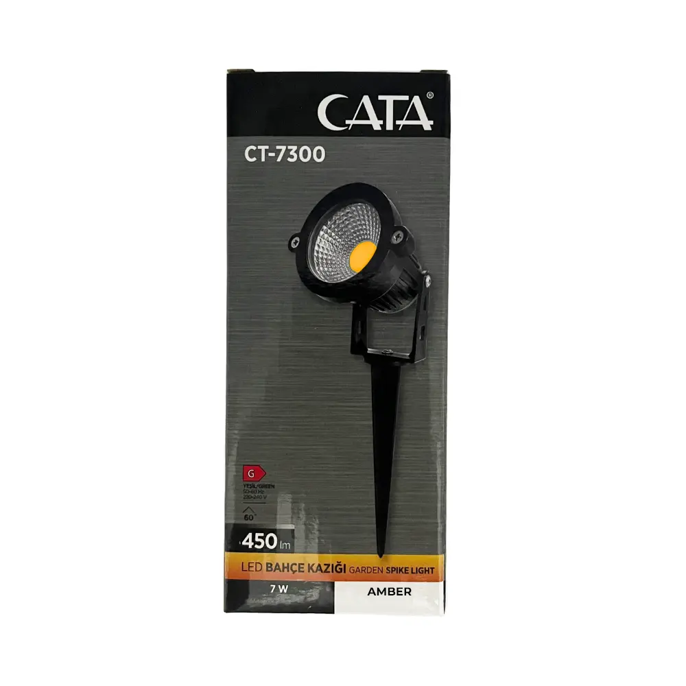 Cata 7W Kazıklı Bahçe Led Armatür (Amber) CT-7300A