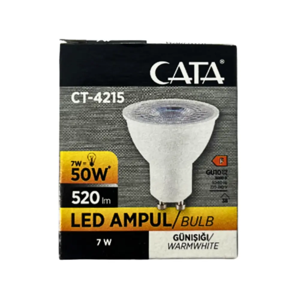 Cata 7W Led Çanak Ampul GU10 Duy 3000K (Günışığı) CT-4215G