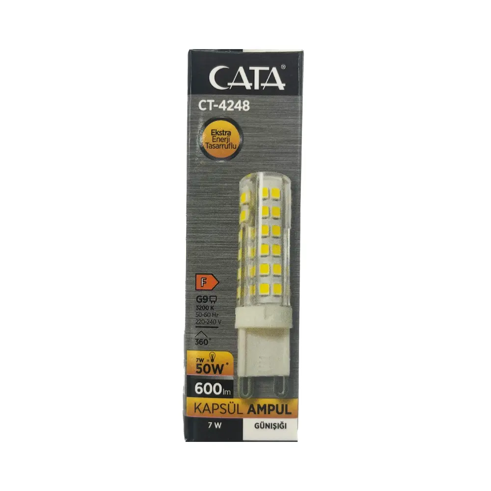 Cata 7W Ledli Kapsül Ampul G9 Duylu 220V (Günışığı) CT-4248G