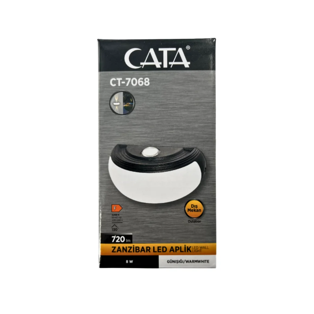 Cata 8W Zanzibar Bahçe Led Aplik Günışığı (3200K) CT-7068