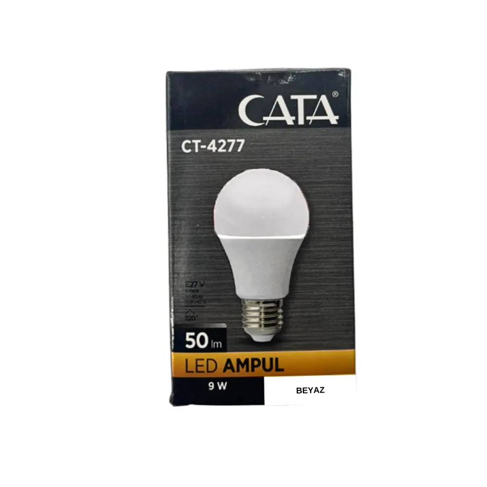 Cata 9W Led Ampul E27 Duy 6400K (Beyaz) CT-4277B