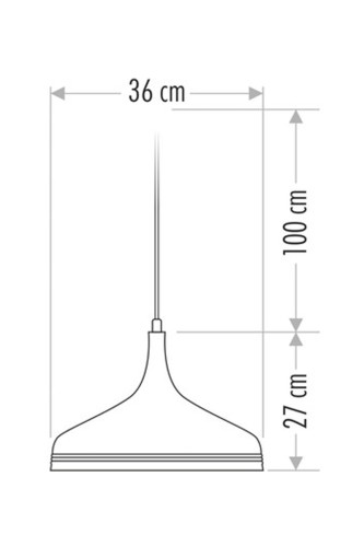 Cata Dekoratif Sarkıt Armatür (Siyah+Sarı Duy+36cm) CT-8103