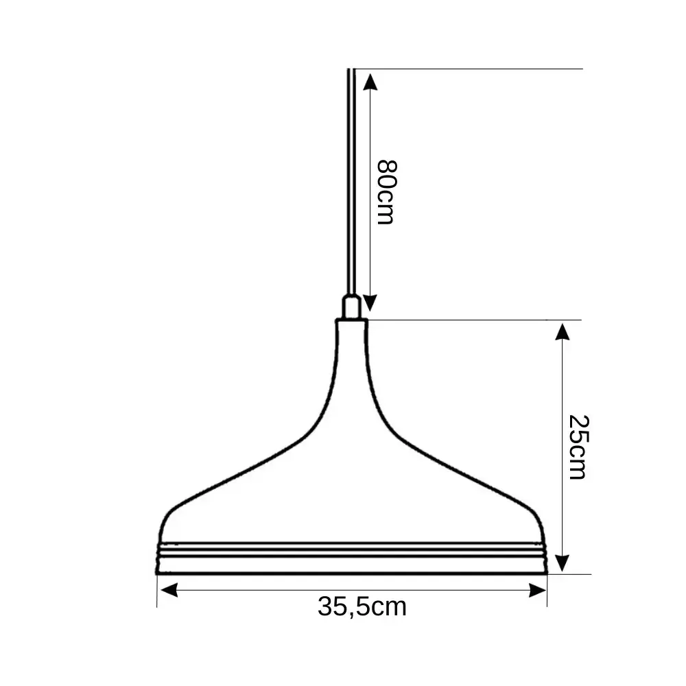 Cata Dekoratif Sarkıt Armatür (Siyah+Sarı Duy+36cm) CT-8103