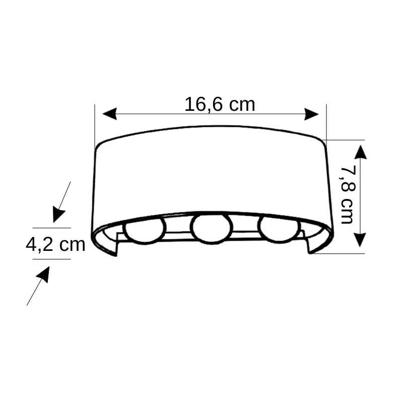 Cata Haiti Çift Yönlü Led Aplik Amber CT-8011A