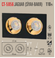 Cata Jaguar 2'li Kare Spot Siyah Kasa Bakır CT-5056