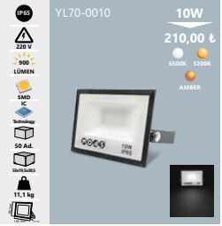 Noas 20W Smd Led Projektör 3000K (Günışığı) YL70-0021