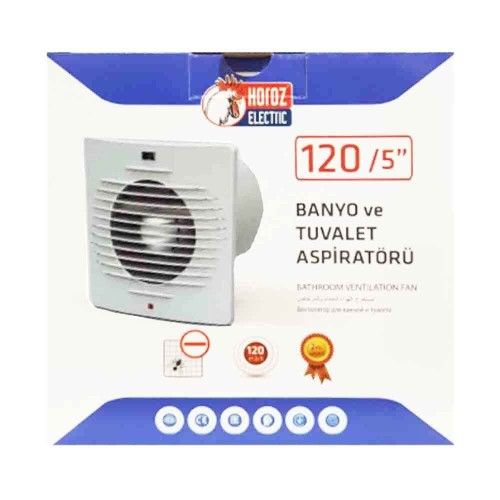 Horoz 120'lik Banyo/Wc Aspiratörü (Beyaz)