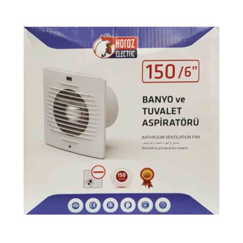 Horoz 150'lik Banyo/Wc Aspiratörü (Beyaz)