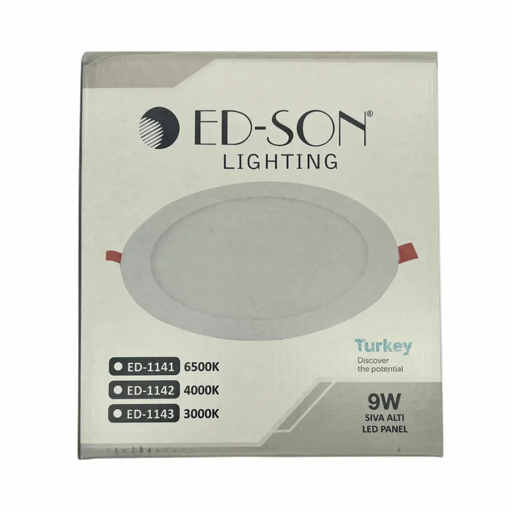 Edson 9W Sıvaaltı Yuvarlak Panel Led Armatür 3000K (Günışığı) - 5