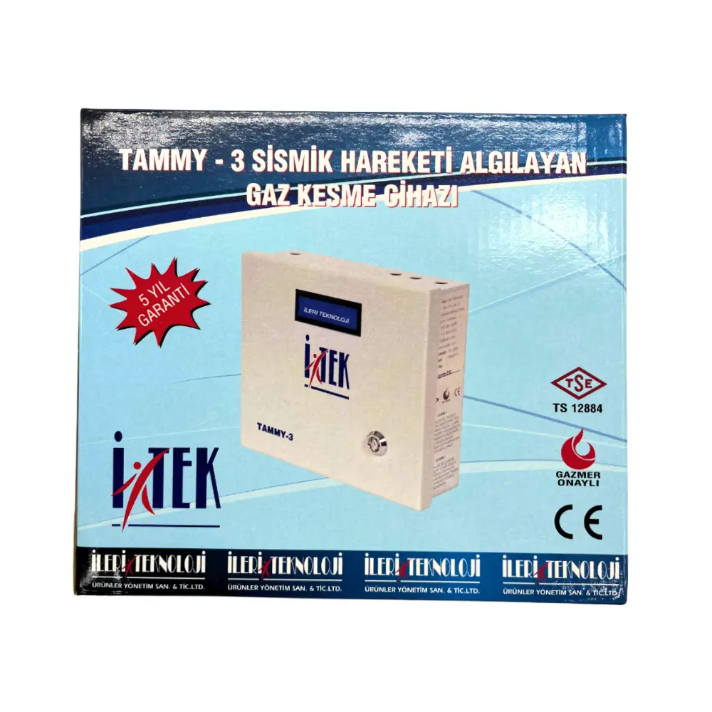 İtek TAMMY-3 Sismik Hareketi Algılayan LCD Gaz Kesme Cihazı TSE