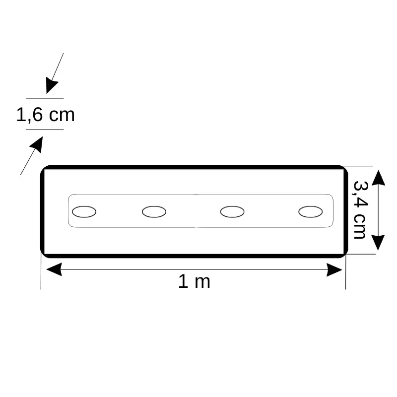 Zmr Monofaze Ray Spot Yolu-1m (Beyaz)