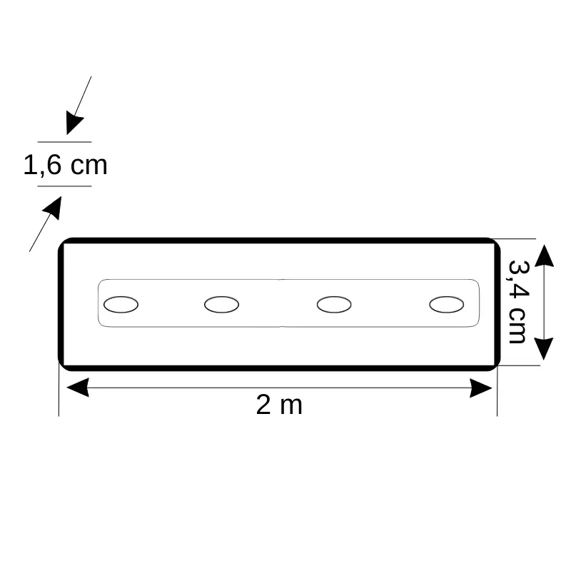 Zmr Monofaze Ray Spot Yolu-2m (Beyaz)